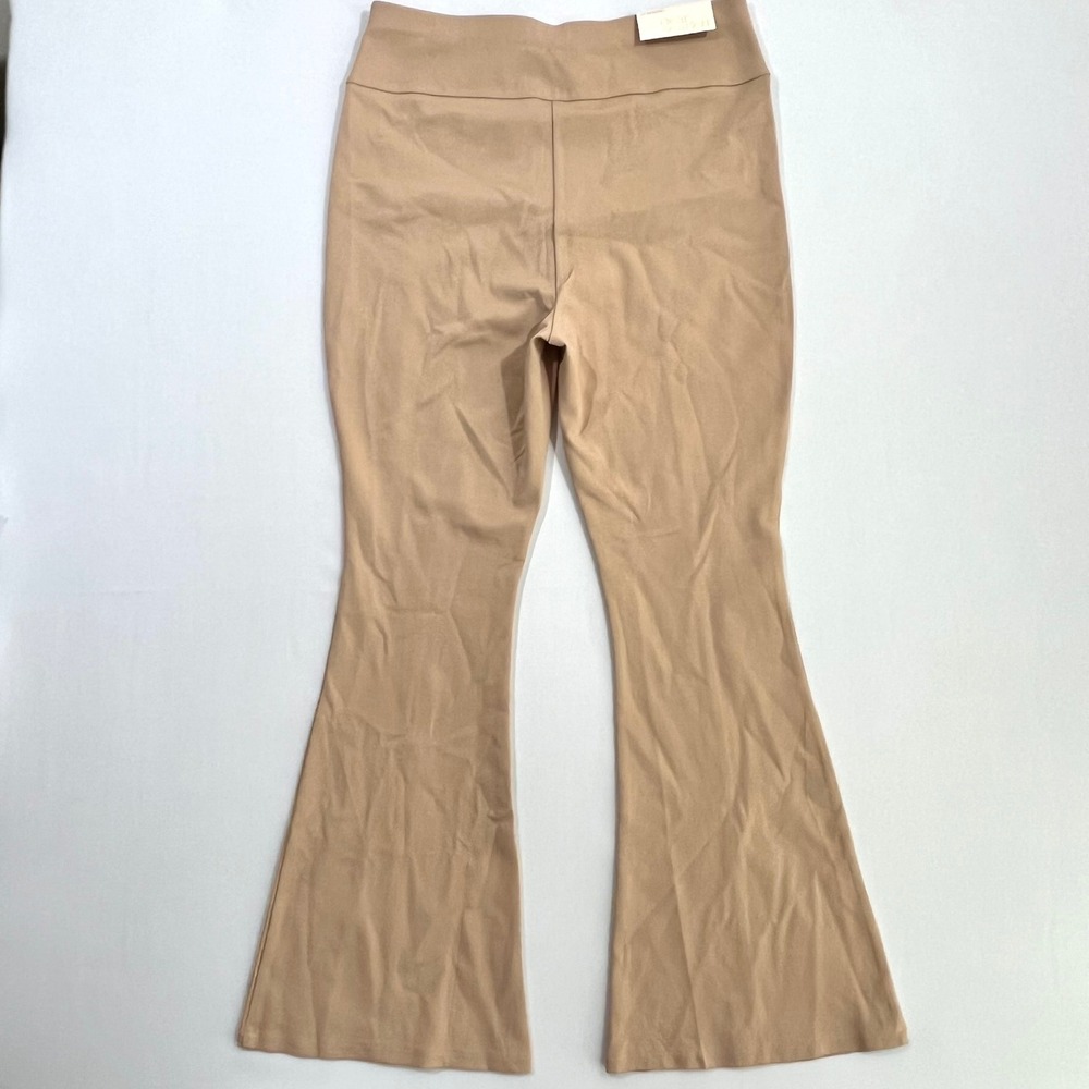 Dear Scarlett NWT Magic Flare‎ Pants Women's 1X Tan Beige Tummy Control Pull On - Picture 3 of 16